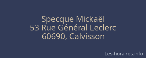 Specque Mickaël