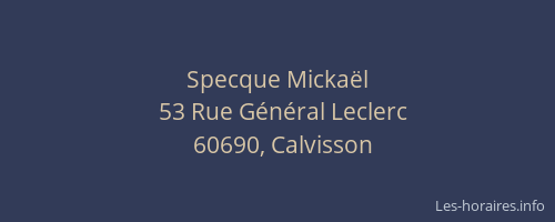 Specque Micka&euml;l