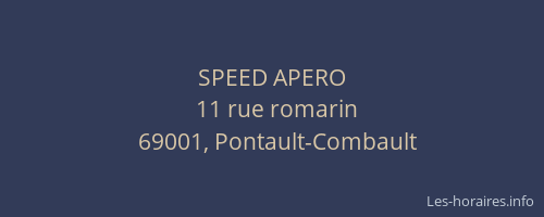 SPEED APERO
