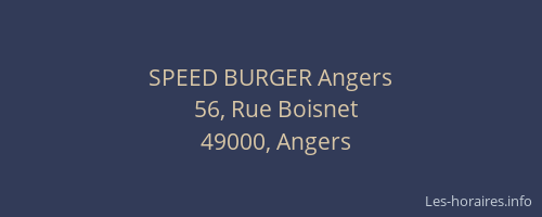SPEED BURGER Angers