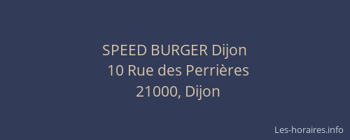 SPEED BURGER Dijon
