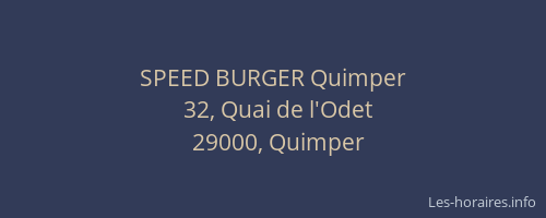 SPEED BURGER Quimper