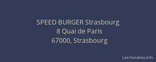 SPEED BURGER Strasbourg