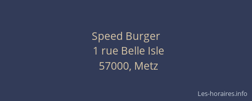 Speed Burger
