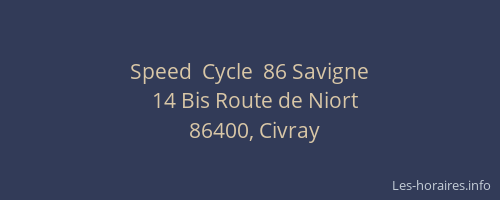 Speed  Cycle  86 Savigne
