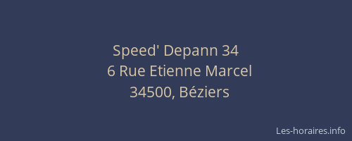 Speed' Depann 34