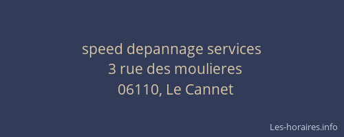 speed depannage services