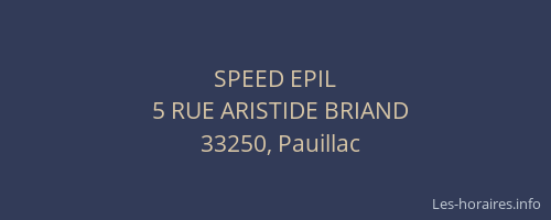 SPEED EPIL