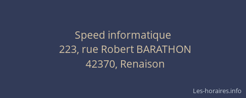 Speed informatique