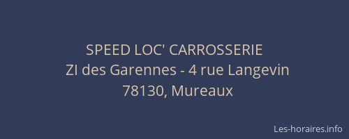 SPEED LOC' CARROSSERIE