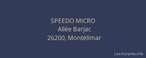 SPEEDO MICRO
