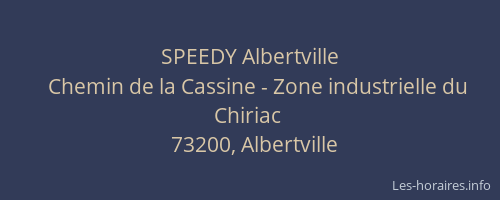 SPEEDY Albertville