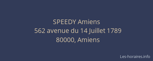 SPEEDY Amiens