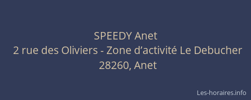 SPEEDY Anet