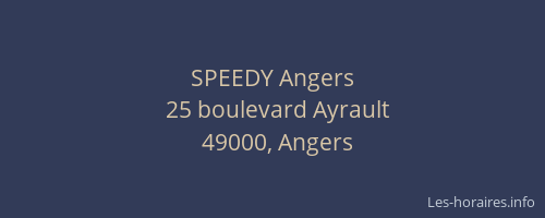 SPEEDY Angers