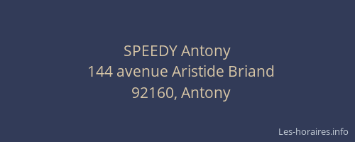 SPEEDY Antony
