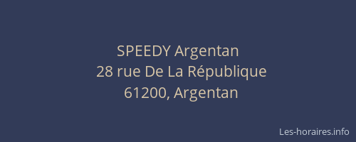 SPEEDY Argentan
