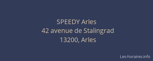 SPEEDY Arles