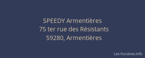 SPEEDY Armentières