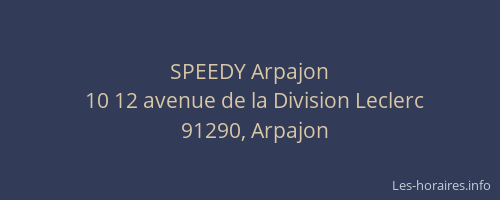 SPEEDY Arpajon