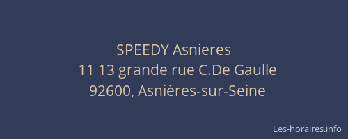 SPEEDY Asnieres