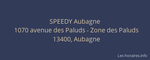 SPEEDY Aubagne