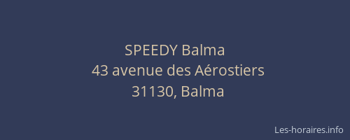 SPEEDY Balma
