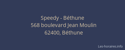 Speedy - Béthune