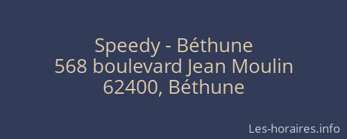 Speedy - Béthune