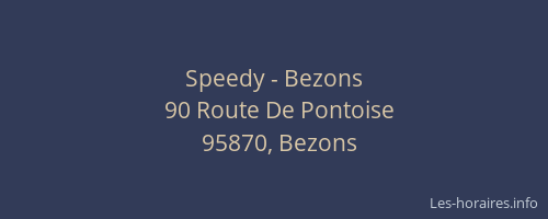 Speedy - Bezons