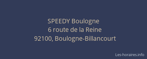SPEEDY Boulogne