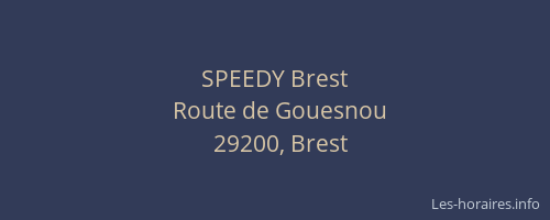SPEEDY Brest
