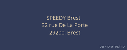 SPEEDY Brest