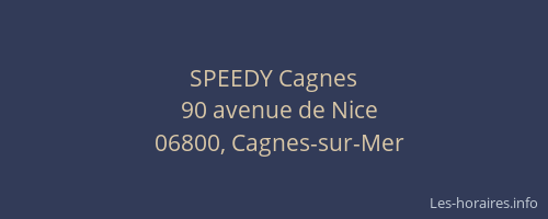 SPEEDY Cagnes