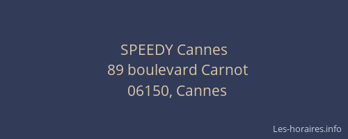 SPEEDY Cannes