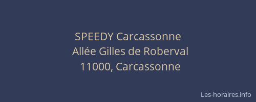 SPEEDY Carcassonne