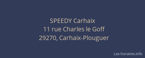 SPEEDY Carhaix