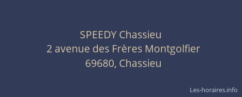 SPEEDY Chassieu