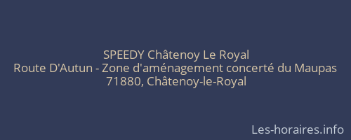 SPEEDY Châtenoy Le Royal