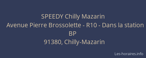 SPEEDY Chilly Mazarin
