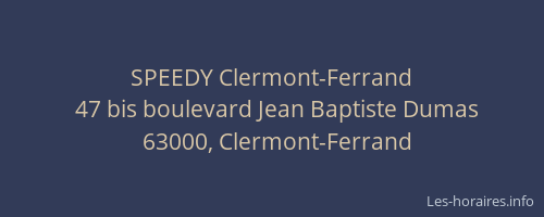 SPEEDY Clermont-Ferrand