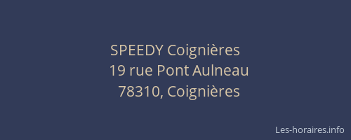 SPEEDY Coignières