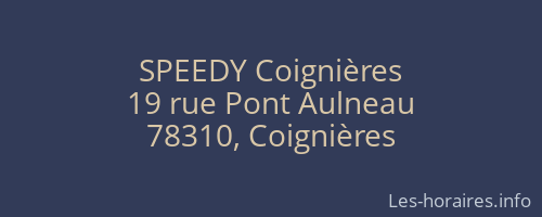 SPEEDY Coignières