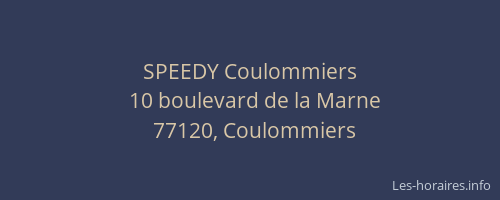 SPEEDY Coulommiers