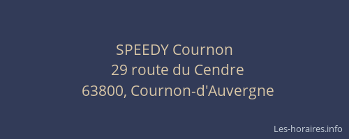 SPEEDY Cournon