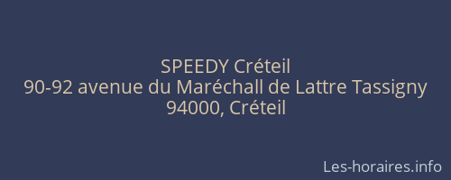 SPEEDY Créteil