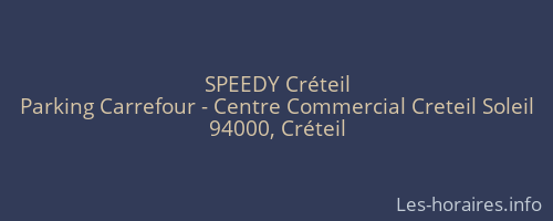 SPEEDY Créteil
