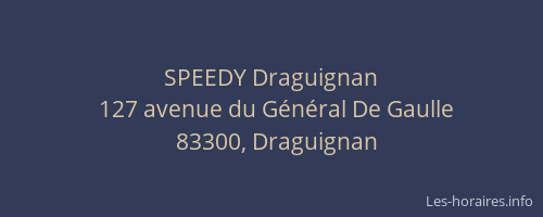SPEEDY Draguignan