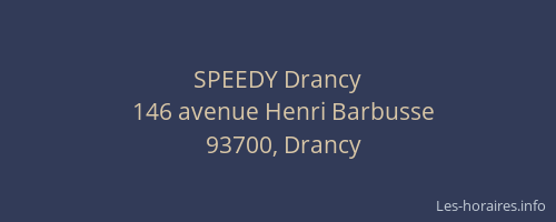 SPEEDY Drancy