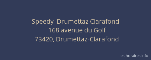 Speedy  Drumettaz Clarafond